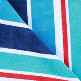 Ocean Stripe Oversized Cotton 4 Piece Beach Towel Set