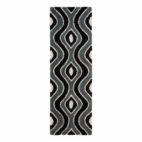 Ogee Retro Abstract Hand-Tufted Shag Area Rug or Runner Rug