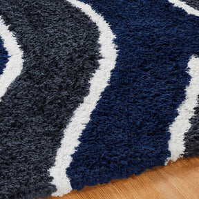 Ogee Retro Abstract Hand-Tufted Shag Area Rug or Runner Rug