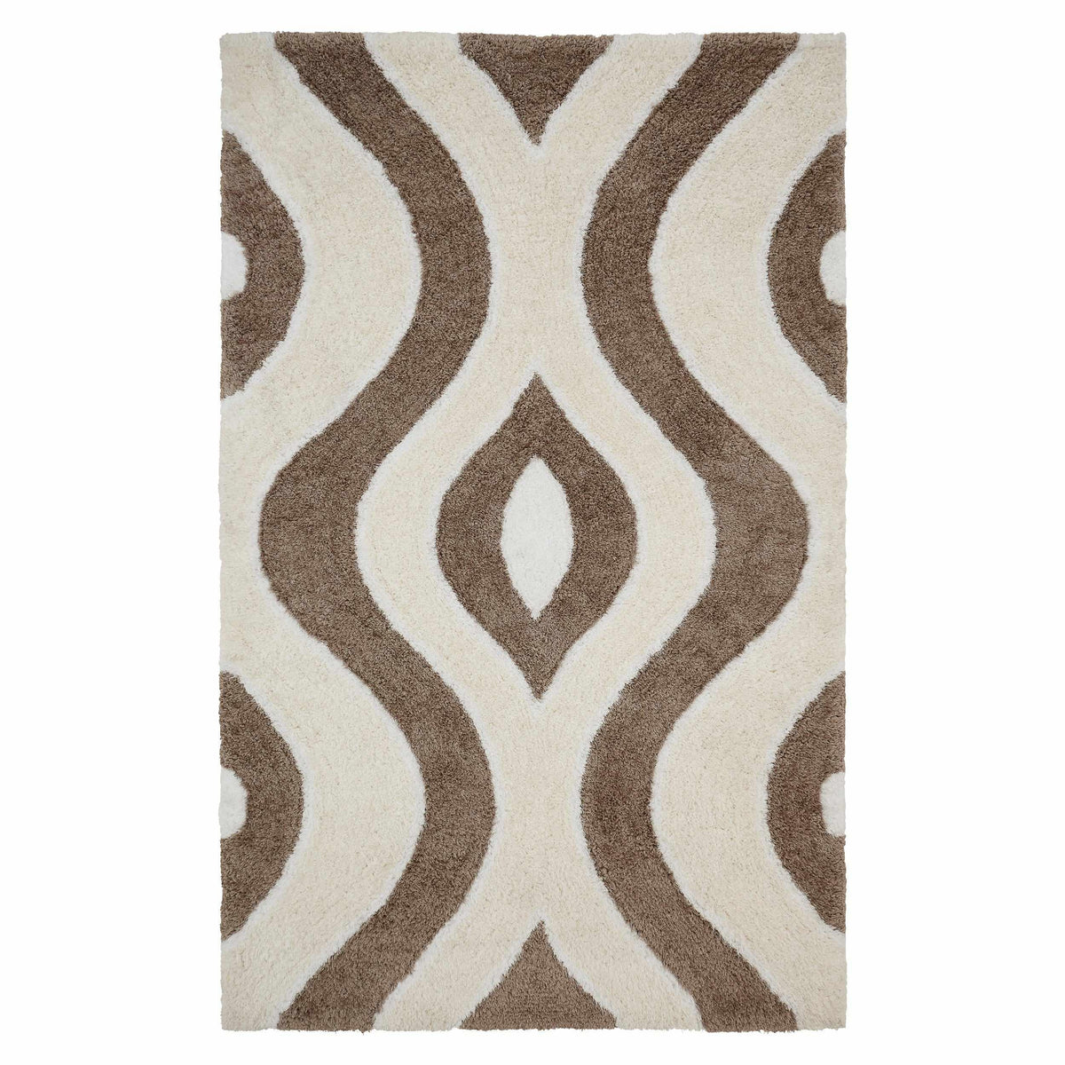 Ogee Retro Abstract Hand-Tufted Shag Area Rug or Runner Rug