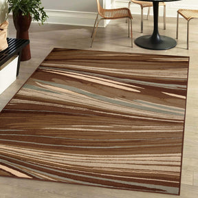 Ondes Abstract Wavy Lines Indoor Area Rugs or Runner Rug