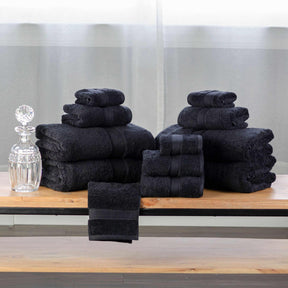 Organic Cotton Plush Solid Assorted 12 Piece Towel Set