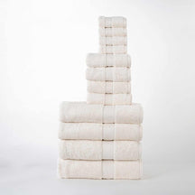 Organic Cotton Plush Solid Assorted 12 Piece Towel Set
