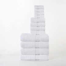 Organic Cotton Plush Solid Assorted 12 Piece Towel Set