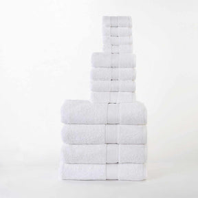 Organic Cotton Plush Solid Assorted 12 Piece Towel Set