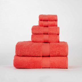 Organic Cotton Solid Plush Assorted 6 Piece Towel Set