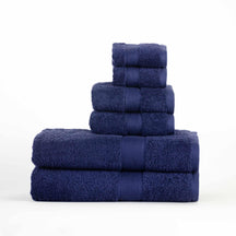 Organic Cotton Solid Plush Assorted 6 Piece Towel Set