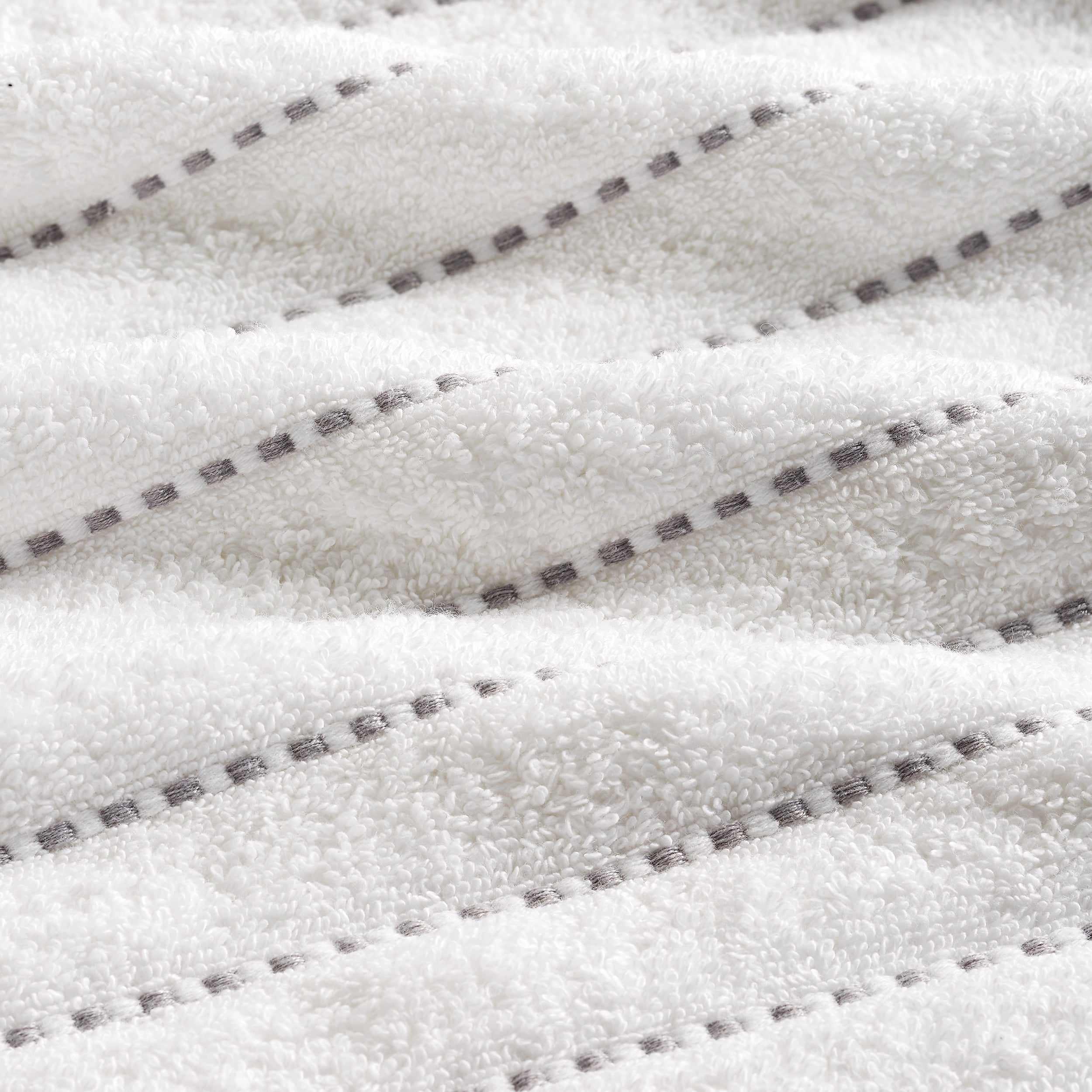 Organic Cotton Wave Plush Stripe 2 Piece Bath Sheet Towel Set