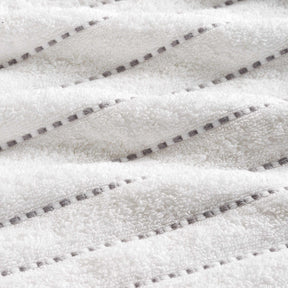 Organic Cotton Wave Plush Stripe 2 Piece Bath Sheet Towel Set