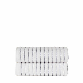 Organic Cotton Wave Plush Stripe 2 Piece Bath Sheet Towel Set