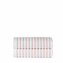Organic Cotton Wave Plush Stripe 2 Piece Bath Sheet Towel Set