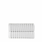 Organic Cotton Wave Plush Stripe 2 Piece Bath Sheet Towel Set
