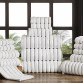 Organic Cotton Wave Plush Striped Assorted 16 Piece Towel Set