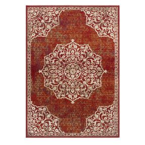 Oriental Medallion Oxidized Area Rug Or Door Mat Or Runner Rug