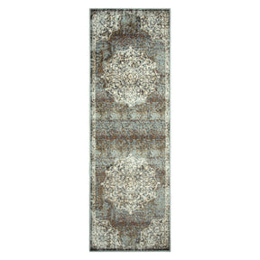 Oriental Medallion Oxidized Area Rug Or Door Mat Or Runner Rug