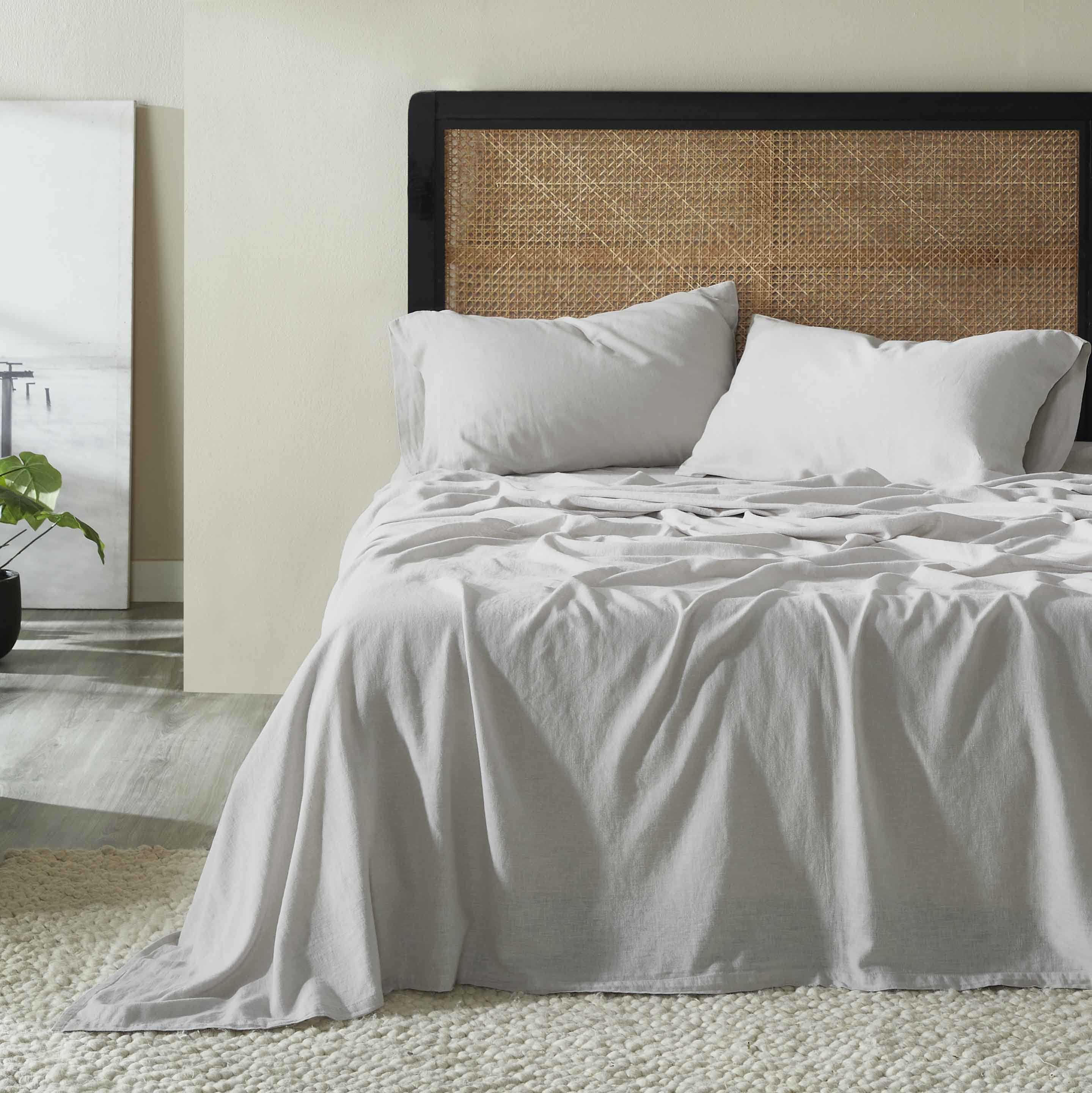 Orion Cotton Linen Blend Garment Washed Deep Pocket Bed Sheet Set