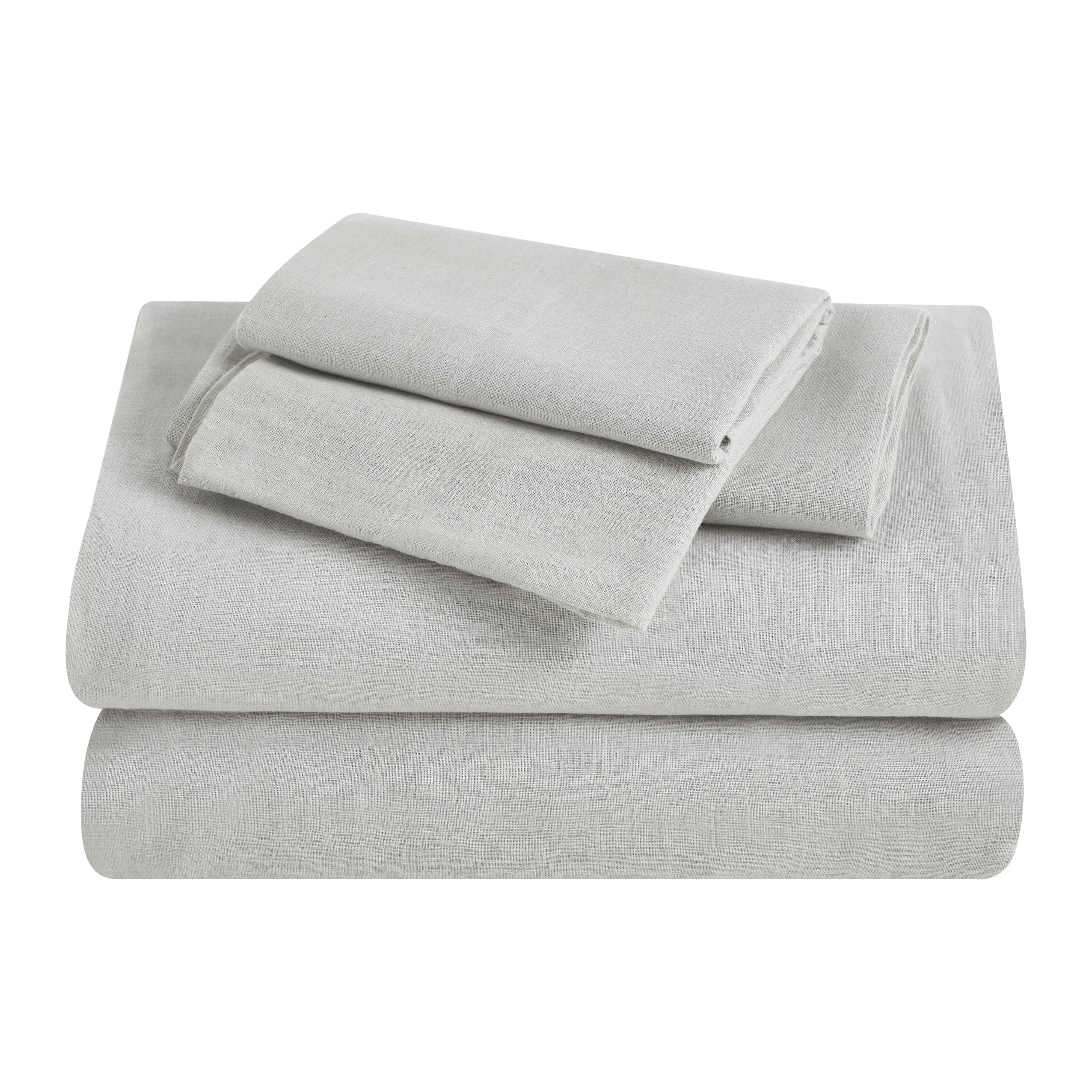 Orion Cotton Linen Blend Garment Washed Deep Pocket Bed Sheet Set