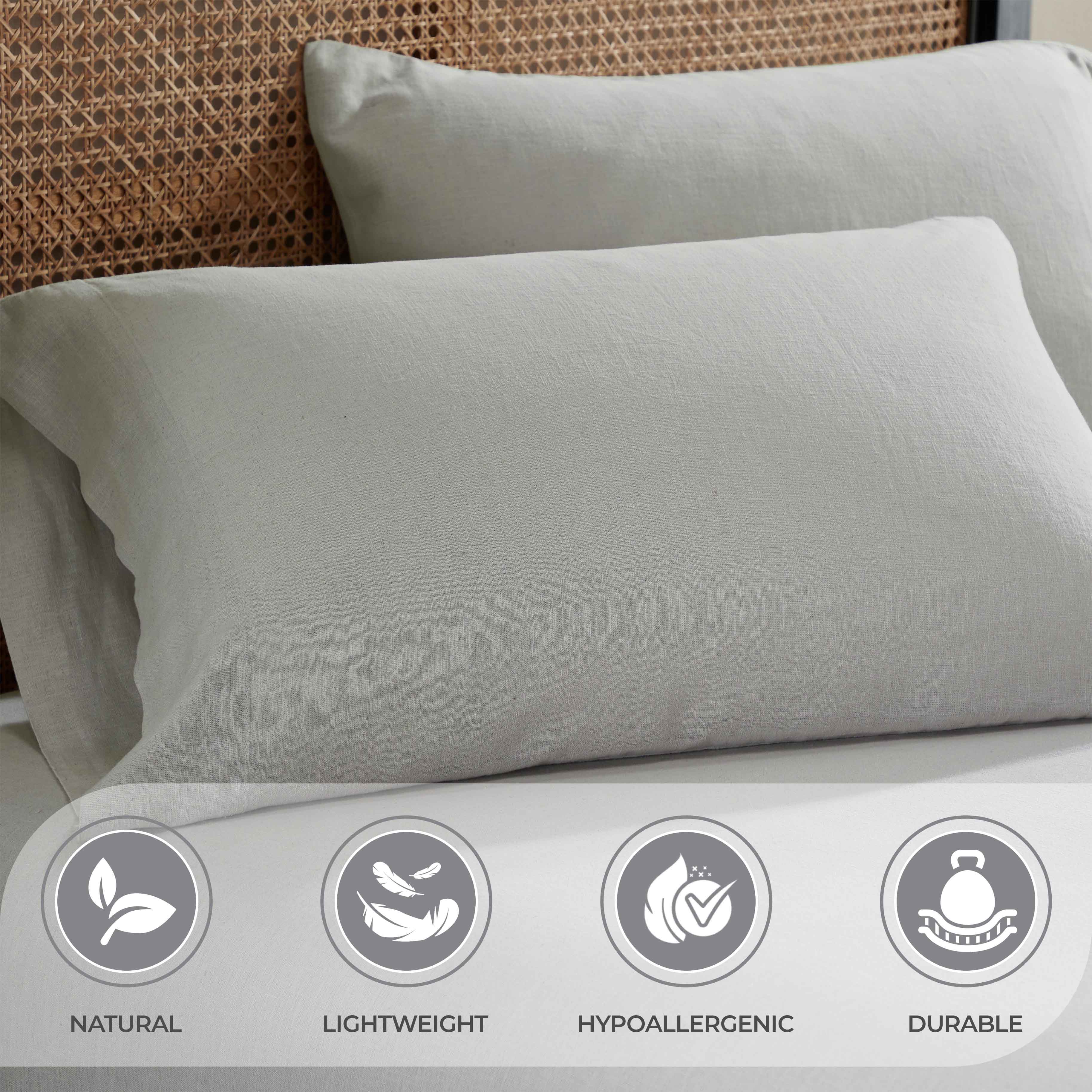 Orion Cotton Linen Blend Garment Washed Deep Pocket Bed Sheet Set