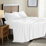 Orion Cotton Linen Blend Garment Washed Deep Pocket Bed Sheet Set