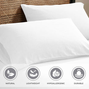 Orion Cotton Linen Blend Garment Washed Deep Pocket Bed Sheet Set
