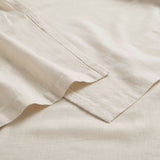 Orion Cotton Linen Blend Garment Washed Deep Pocket Bed Sheet Set