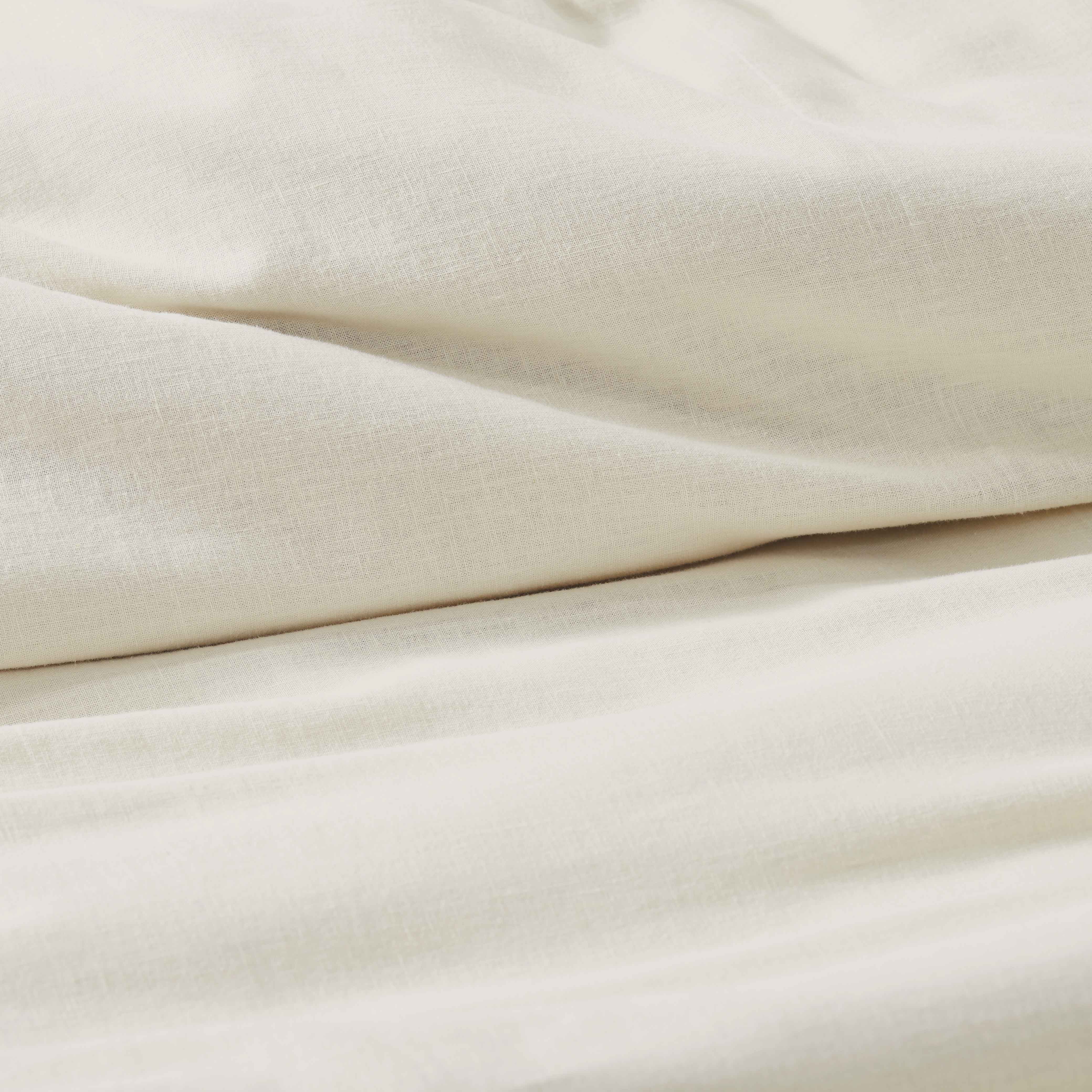 Orion Cotton Linen Garment 3 Piece Duvet Cover Set With Pillow Shams