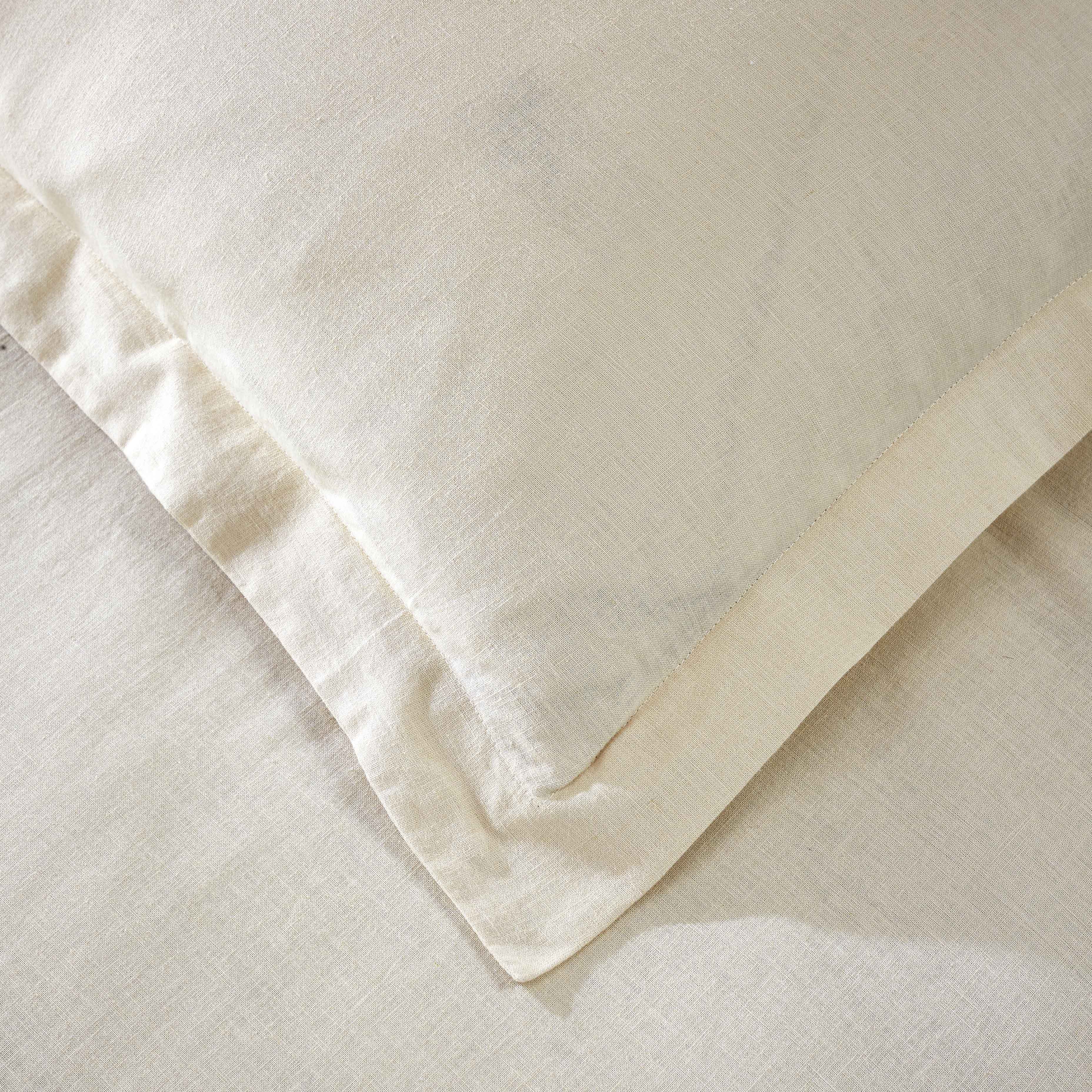 Orion Cotton Linen Garment 3 Piece Duvet Cover Set With Pillow Shams