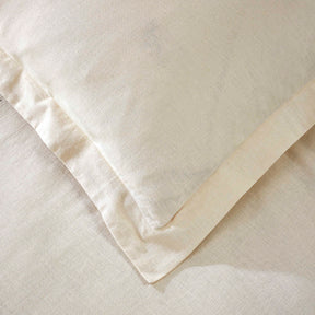 Orion Cotton Linen Garment 3 Piece Duvet Cover Set With Pillow Shams