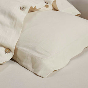 Orion Cotton Linen Garment 3 Piece Duvet Cover Set With Pillow Shams