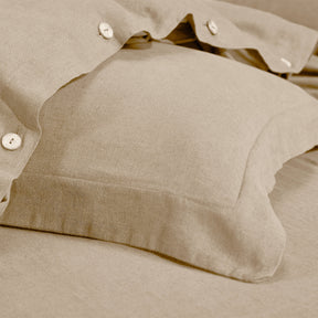 Orion Cotton Linen Garment 3 Piece Duvet Cover Set With Pillow Shams