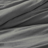 Orion Cotton Linen Garment 3 Piece Duvet Cover Set With Pillow Shams