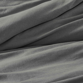 Orion Cotton Linen Garment 3 Piece Duvet Cover Set With Pillow Shams