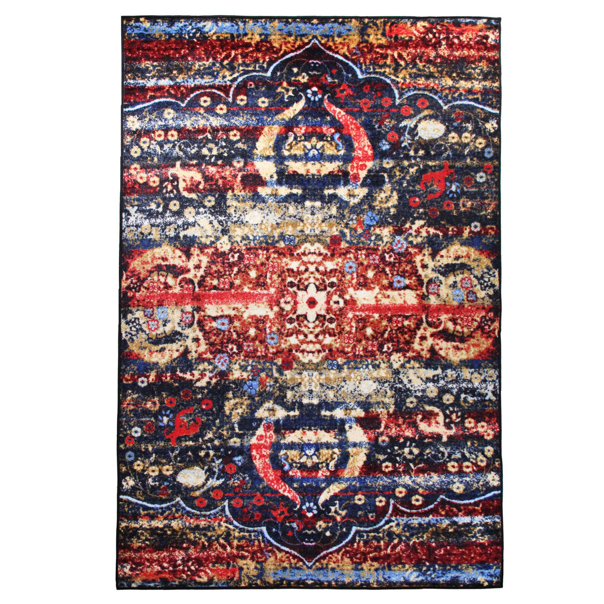 Oswell Medallion Non-Slip Washable Indoor Area Rug or Runner