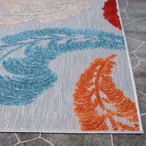 Oversized Feather Area Rug Modern Bohemian Indoor Outdoor Rugs