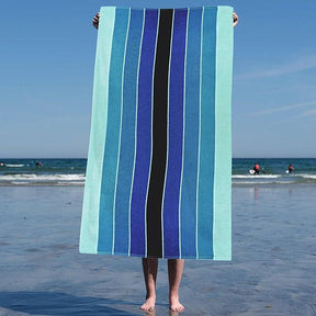 Pacific Stripe Cotton Oversized 4 Piece Beach Towel Set