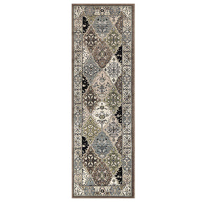 Paloma Contemporary Damask Indoor Area Rug or Runner Rug Or Door Mat