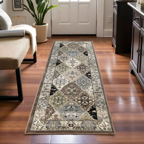 Paloma Contemporary Damask Indoor Area Rug or Runner Rug Or Door Mat