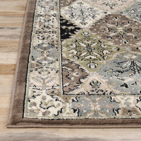 Paloma Contemporary Damask Indoor Area Rug or Runner Rug Or Door Mat