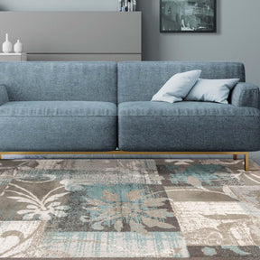 Pastiche Contemporary Floral Patchwork Indoor Area Rug or Runner