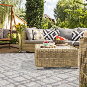 Paxson Geometric Diamond Lattice Indoor Outdoor Area Rug
