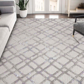 Paxson Geometric Diamond Lattice Indoor Outdoor Area Rug