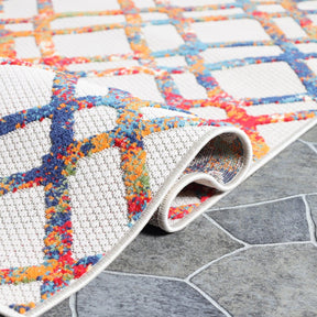 Paxson Geometric Diamond Lattice Indoor Outdoor Area Rug