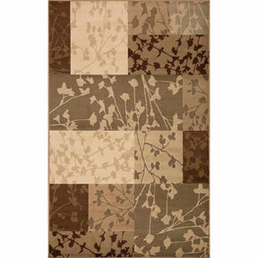 Phlox Geometric Botanical Square Indoor Area Rugs or Runner Rug
