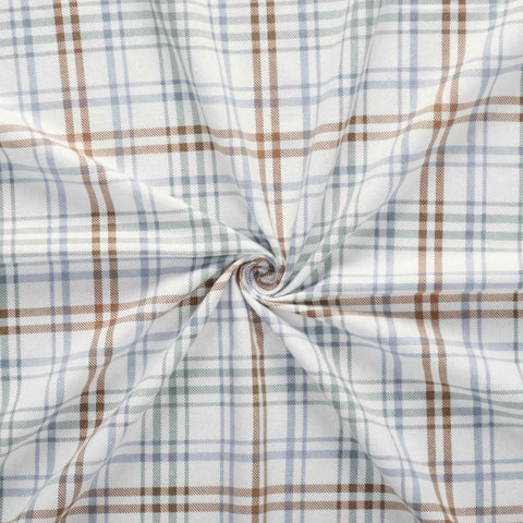 100% Cotton Flannel Plaid Bed Sheet Set - Classic Modern Farmhouse Deep Pocket