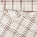 100% Cotton Flannel Plaid Bed Sheet Set - Classic Modern Farmhouse Deep Pocket