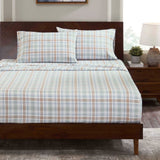 100% Cotton Flannel Plaid Bed Sheet Set - Classic Modern Farmhouse Deep Pocket
