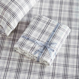 100% Cotton Flannel Plaid Bed Sheet Set - Classic Modern Farmhouse Deep Pocket