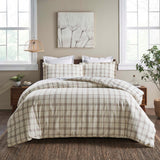 100% Cotton Flannel Plaid Farmhouse Duvet Cover Set