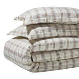 100% Cotton Flannel Plaid Farmhouse Duvet Cover Set