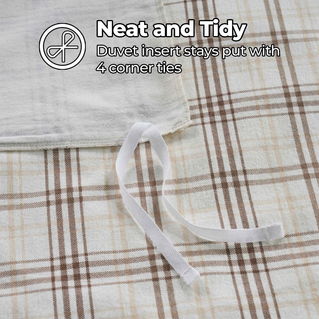Plaid Flannel Cotton Classic Modern Farmhouse Duvet Cover Set